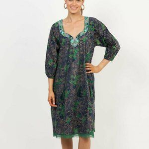 Naudic Maya Print Sao Paulo Dress Blue Medium